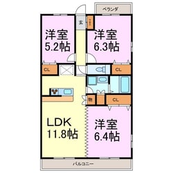 野間駅 徒歩21分 3階の物件間取画像